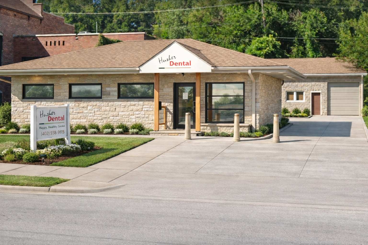 Husker Dental office exterior in Omaha